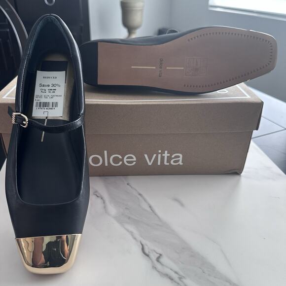Dolce Vita Womens Reyes Toe Cap Leather Ballet Flats Size 8 (MSRP $130) New - Picture 3 of 7